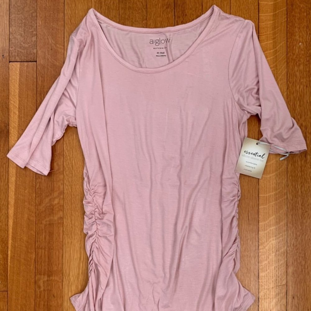 NEW a:Glow Pink Maternity Long-sleeved shirt